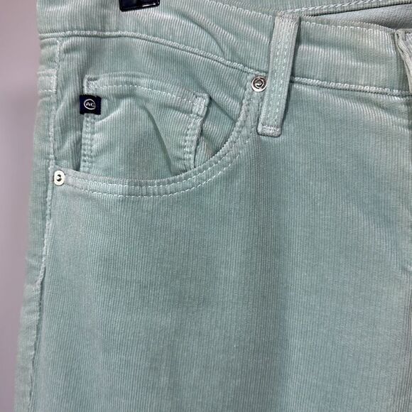 AG Women’s The Stevie Slim Straight Corduroy Pants Mint Green Size 29R - Picture 6 of 10
